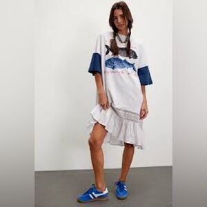 Free People Toro Graphic Tee Midi Dress, XL
